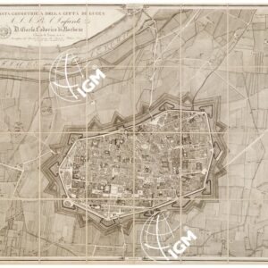 PIANTA GEOMETRICA DELLA CITTA' DI LUCCA A.S.A.R. L' INFANTE D. CARLO LODOVICO DI BORBONE DUCA DI LUCCA, ecc. IN OCCASIONE DEL QUINTO CONGRESSO DEI SAPIENTI ITALIANI L' ANNO 1843. IL PROF. PAOLO SINIBALDI O.D.C.
