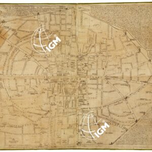 BOLOGNA IN PIANTA CITTA' DEL PAPA DATA IN LUCE L'ANNO M.D.C.L.X.X.X.X.II DOVE SONO DESCRITTE TUTTE LE CHIESE, OSPITALI, LUOGHI PII, ECC.