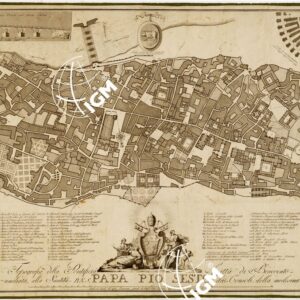 TOPOGRAFIA DELLA PONTIFICIA CITTA' DI BENEVENTO UMILIATA ALLA SANTITA' D. N. S. PAPA PIO SESTO DAI CONSOLI DELLA MEDESIMA (s. d.).