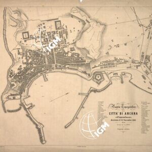 PIANTA TOPOGRAFICA DELLA CITTA' DI ANCONA...