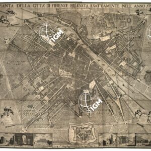 PIANTA DELLA CITTA' DI FIRENZE RILEVATA ESATTAMENTE NELL'ANNO 1783 E DEDICATA A S. A. R. PIETRO LEOPOLDO P. R. DI UNGH. E DI BOE. E GRANDUCA DI TOSCANA