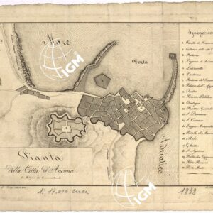 PIANTA DELLA CITTA' D'ANCONA IN BOLOGNA DA GIOVANNI ZECCHI.