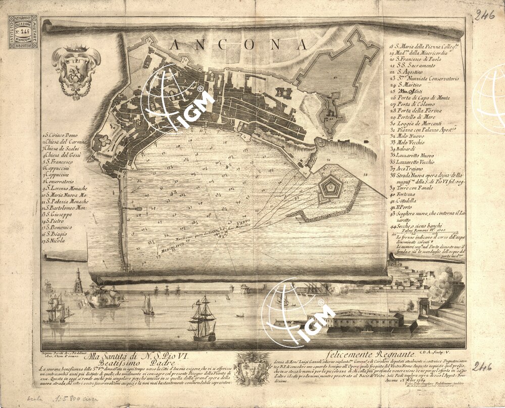 ANCONA SCIPIONE PARETTI ARC. E PIT. DELINEO'ACC. CLEM. D'ONORE. C. D. A. SCULP.