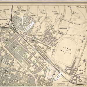 PIANTA DI FIRENZE COMPILATA E DISEGNATA DA OLINTO BARBIER - Foglio 2