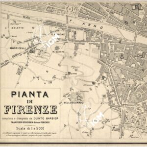 PIANTA DI FIRENZE COMPILATA E DISEGNATA DA OLINTO BARBIER - Foglio 3