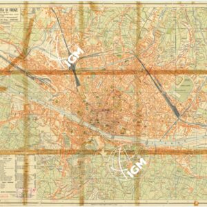 PIANTA DELLA CITTA' DI FIRENZE AGGIORNATA AL 1938 - XVI