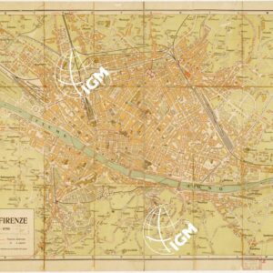 NUOVA PIANTA DELLA CITTA' DI FIRENZE STAB. LIT. TIP. GIACCONE E MORELLI. ED. DEL RE. FIRENZE, 1931