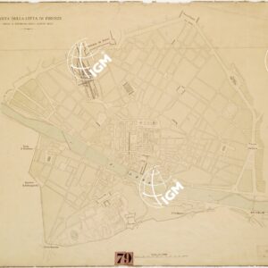 PIANTA DELLA CITTA' DI FIRENZE ENTRO IL PERIMETRO DELLE ANTICHE MURA