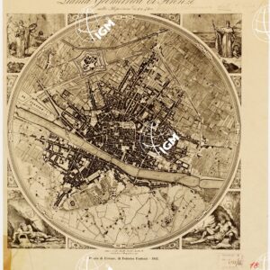 PIANTA GEOMETRICA DI FIRENZE SULLA PROPORZIONE DI 1:4.500