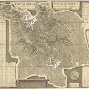 PIANTA DELLA CITTA' DI ROMA CON LA INDICAZIONE DI TUTTE LE ANTICHITA' E NUOVI ABBELLIMENTI PUBLICATA IN ROMA NELL'ANNO MDCCCLXVI