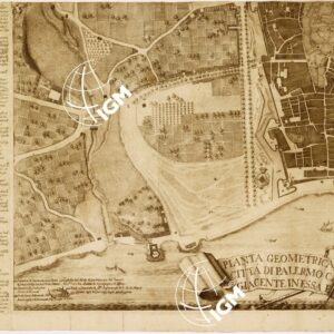 PIANTA GEOMETRICA E NOVELLA SECONDO LO STATO PRESENTE DELLA CITTA' DI PALERMO CAPITALE DEL REGNO DI SICILIA COLL'ANTICO PALERMO GIACENTE IN ESSO E CO' SOBBORGHI, MOLO E CAMPAGNA - Foglio 3