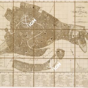 PIANTA DELLA CITTA' DI VENEZIA RISTAURATA NELL'ANNO 1842. MILANO PRESSO PIETRO E GIUSEPPE VALLARDI, ECC., ECC.