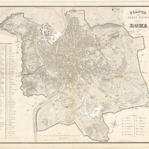 PIANTA DELLA CITTA' DI ROMA. ANNO 1862