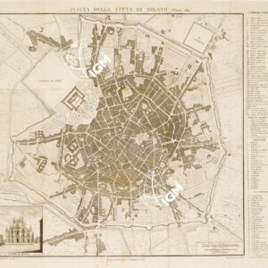 PIANTA DELLA CITTA' DI MILANO - MILANO PRESSO F. ARTARIA