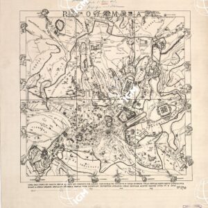 RIPRODUZIONE DEL 1883 DELLE PIANTA DI ROMA DI LEONARDO BUFALINI - Quadro d'unione