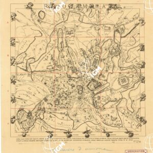 RIPRODUZIONE DEL 1883 DELLA PIANTA DI ROMA DI LEONARDO BUFALINI - Quadro d'unione