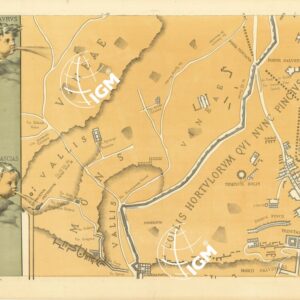 RIPRODUZIONE DEL 1883 DELLA PIANTA DI ROMA DI LEONARDO BUFALINI - Tavola B 1