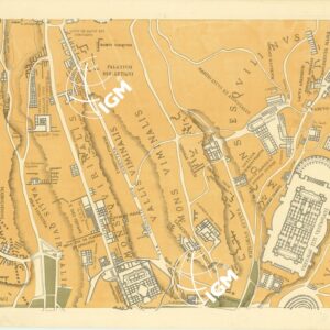 RIPRODUZIONE DEL 1883 DELLA  PIANTA DI ROMA DI LEONARDO BUFALINI - Tavola B 2