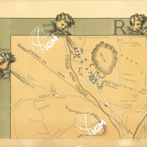 RIPRODUZIONE DEL 1883 DELLA PIANTA DI ROMA DI LEONARDO BUFALINI- Tavola A 1