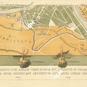 RIPRODUZIONE DEL 1883 DELLA PIANTA DI ROMA DI LEONARDO BUFALINI - Tavola D 2