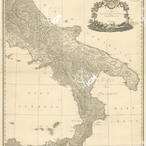 CARTA DEL REGNO DI NAPOLI INDICANTE LA DIVISIONE DELLE XV SUE PROVINCIE