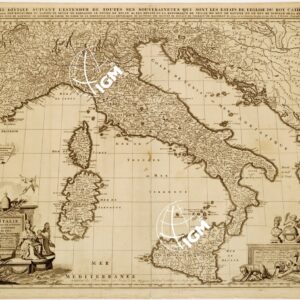 L'ITALIE DIVISEE SUIVANT L'ESTENDUE DES TOUTES SES SOUVERAINETES... (ITALIA)
