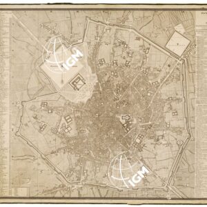 PIANTA DELLA CITTA' DI MILANO PUBBLICATA DAI FRATELLI BETTALI NEGOZIANTI DI STAMPE NELLA CONTRADA DEL CAPPELLO.