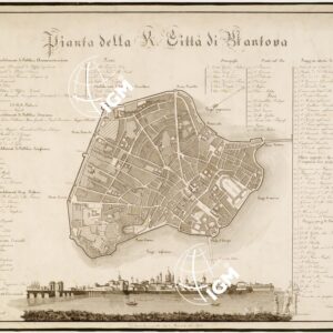 PIANTA DELLA REGIA CITTA' DI MANTOVA