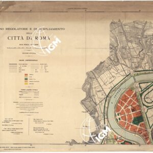 PIANO TOPOGRAFICO DI ROMA E SUBURBIO - PIANO REGOLATORE E DI AMPLIAMENTO DELLA CITTA' DI ROMA - Foglio 1