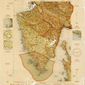 CARTA AERONAUTICA D'ITALIA - Foglio 13 BIS FIUME - POLA