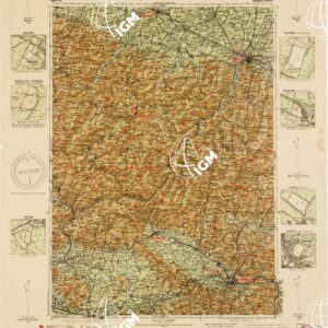 CARTA AERONAUTICA D'ITALIA - Foglio 18 BOLOGNA FIRENZE