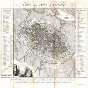 PIANTA DELLA CITTA' DI PIACENZA