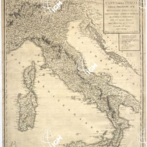CARTA D'ITALIA COLLE PRESENTI SUE DIVISIONI POLITICHE APPROVATA DALLA DIREZIONE GENERALE DI PUBBLICA ISTRUZIONE PER USO DELLE SCUOLE DEL REGNO D'ITALIA COSTRUITA ED INCISA DALLI F. BORDIGA, MILANO, PRESSO F. ARTARIA.