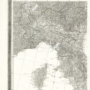 NUOVA CARTA DELL'ITALIA ESEGUITA SOTTO LA DIREZIONE DI GIO. ANTONIO RIZZI-ZANNONI, GEOGRAFO DI S. M. SICILIANA; INCISA DA GIUSEPPE GUERRA E RICORRETTA NEL 1833 - Tavola 1