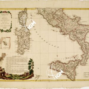 NOUVELLE CARTE GEOGRAPHIQUE ET HISTORIQUE DE L'ITALIE VENEZIA - Foglio 4 LES ROYAUMES DE NAPLES ET DE SICILE AVEC...(Il Regno di Napoli e di Sicilia con l'Isola di Malta,...)