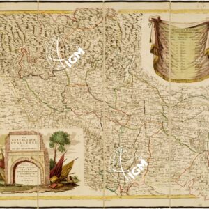 LA REPUBLIQUE ITALIENNE DIVISEE EN SES DEPARTEMENTS. DEDIEE AU GENER. CITOYEN TRIULZI MINISTRE DE GUERRE. PAR L'EDITEUR DE L'ATLAS TRES-NOUVEAU. A VENISE. 1803