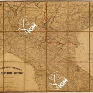CARTA COROGRAFICA STRATEGICA DELL'ITALIA SUPERIORE E CENTRALE COMPILATA DAL PROF. E. TIRONE. LIT. GIORDANA E SALIESSOLIA.TORINO.