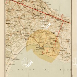 CARTA AERONAUTICA D'ITALIA - Foglio 36 BARI-TARANTO