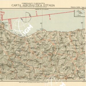 CARTA AERONAUTICA D'ITALIA - Foglio 43 PALERMO-CEFALU'