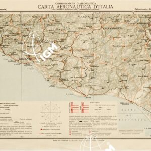 CARTA AERONAUTICA D'ITALIA - Foglio 46 CALTANISSETTA-GIRGENTI