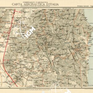 CARTA AERONAUTICA D'ITALIA - Foglio 52 ORISTANO-LANUSEI