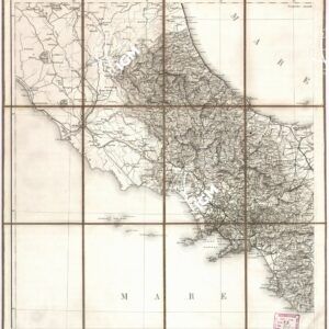 CARTA DELLA PROVINCIE MERIDIONALI D'ITALIA INDICANTE LE TAPPE MILITARI ED I RILIEVI POSTALI COSTRUTTA NEL R.LE OFFICIO TOPOGRAFICO DI NAPOLI SUI MIGLIORI ELEMENTI GEODETICI E TOPOGRAFICI - Foglio 1