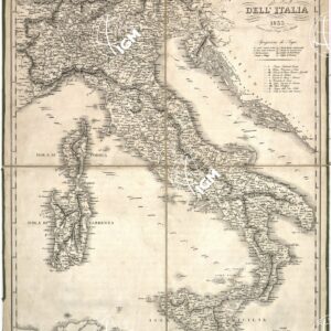 CARTA GEOGRAFICA DELL'ITALIA, CREMONA, PRESSO LUIGI DE MICHELI.