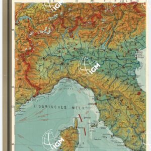 WANDERKARTE DER APENNINEN HALBINSEL