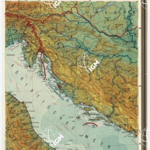 WANDERKARTE DER APENNINEN HALBINSEL