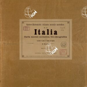 CARTA MURALE SCOLASTICA ORO - IDROGRAFICA COMPOSTA SECONDO IL PIANO DI EMILIO SYDOW - TITOLO