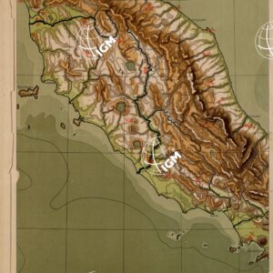 CARTA MURALE SCOLASTICA ORO - IDROGRAFICA COMPOSTA SECONDO IL PIANO DI EMILIO SYDOW - SECT. 5