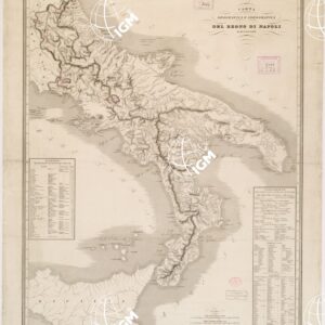 CARTA OROGRAFICA E IDROGRAFICA DEL REGNO DI NAPOLI DI QUA DAL FARO