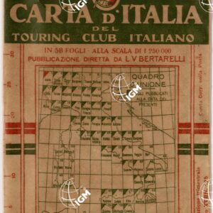 CARTA D'ITALIA DEL TOURING CLUB ITALIANO - QUADRO D'UNIONE