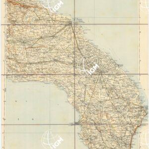 CARTA D'ITALIA DEL TOURING CLUB ITALIANO - Foglio 44 LECCE